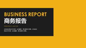 Czarno-żółty szablon raportu biznesowego PPT