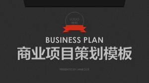 Czarny schemat planowania projektu biznesowego Szablon PPT