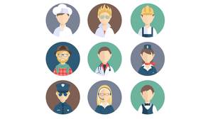 Color vector professional character avatar PPT material