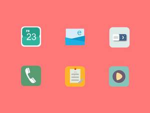Color flat PPT drawing small icon material