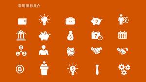Color 94 financial and financial related PPT small icons