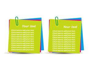 Grass green loose-leaf note paper PPT text box