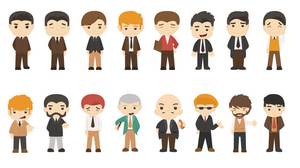 Renkli 96 düz Q versiyonu çizgi film karakterleri PPT