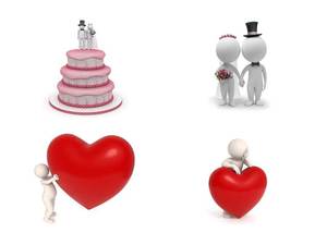 Красная любовь, брак, семья, 3D, злодей, материал PPT