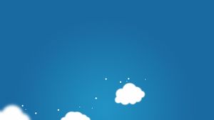 Refreshing blue sky and white clouds PPT background picture