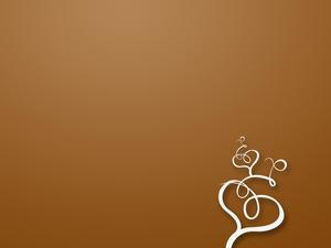 Brown purple creative heart-shaped design PPT background picture