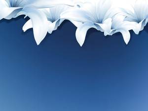 Imagine de fundal PPT cu floare de crin elegant albastru