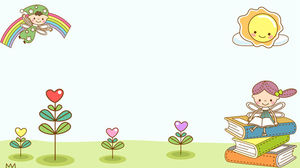 Imagen de fondo PPT del libro de flores para niños lindos PowerPoint  Templates Descarga gratuita