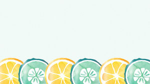 Fondo de PT de rodaja de limón naranja acuarela