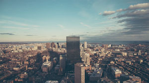 PPT-Hintergrundbild aus der Vogelperspektive der Stadt
