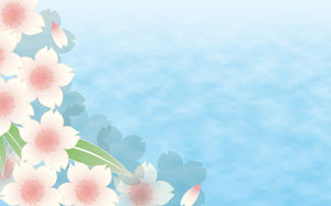Элегантный мультфильм цветок РРТ фоновое изображение
