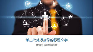 Imagen de portada de PPT de redes sociales de tecnología de TI