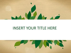 imagem de fundo de apresentação de slides de folha verde retrô