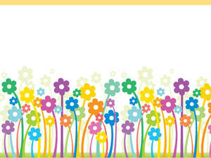 Gambar latar belakang PPT bunga lucu berwarna-warni