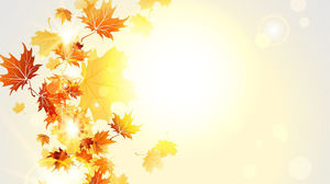 Schönes goldenes Herbstahornblatt PPT-Hintergrundbild