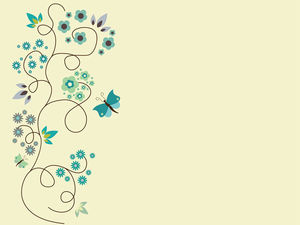 Kupu-kupu seni yang elegan menyukai gambar latar belakang PPT bunga