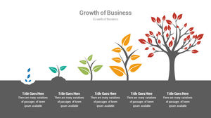 Sviluppo, crescita e crescita, grafica PPT progressiva