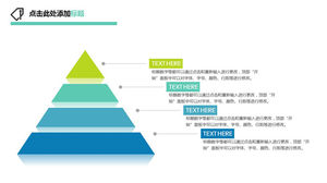 Diagrama de hierarquia PPT de pirâmide triangular