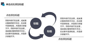 Dois materiais de modelo PPT de relacionamento circular