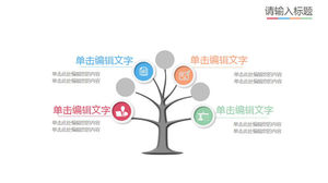 Creative tree side by side description PPT template