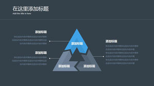 Triangle three items side by side PPT material template