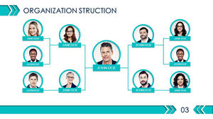 With avatar company organizational chart PPT template