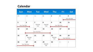 Material de la plantilla PPT del calendario del horario de trabajo