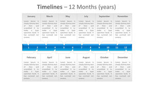 Modelo de PPT de cronograma de dezembro durante todo o ano