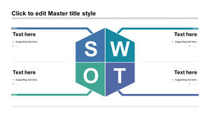 Простой бизнес SWOT графический материал PPT