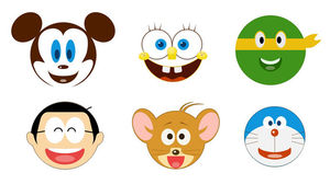 12 bahan avatar karakter kartun PPT