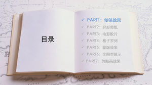 Șablon de catalog PPT cu efect de carte deschisă