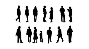 Various figures silhouette PPT picture material