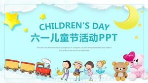 Plantilla PPT de actividades del Día del Niño de dibujos animados