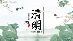 Modello PPT del festival tradizionale di Qingming Festival