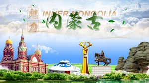 Modelo de ppt de introdução à cultura do turismo da Mongólia Interior