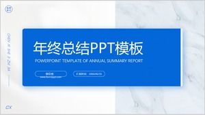 Klassische, praktische, blaue, ppt-Vorlage für den zusammenfassenden Bericht zum Jahresende