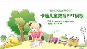 Environmental protection green cute cartoon children's education universal ppt model