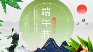 Modelo de ppt Dragon Boat Festival no quinto dia do quinto mês lunar
