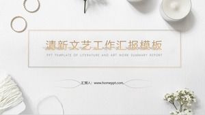 Simple gold literary style summary report business general ppt template
