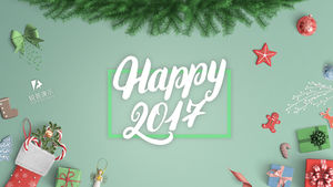 Christmas greeting card ppt template