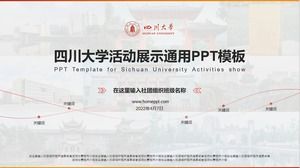 Pertahanan tesis Universitas Sichuan beberapa kali template ppt umum