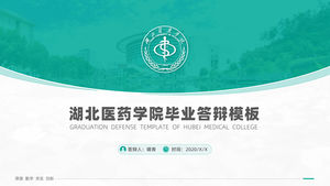 Allgemeine ppt-Vorlage für die Verteidigung der Abschlussarbeit des Hubei Medical College