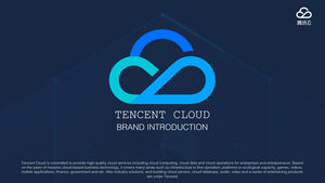 Șablon ppt de introducere a produsului de serviciu cloud albastru tehnologie atmosferă simplă