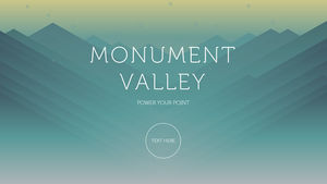Plantilla ppt de tema de juego de estilo Monument Valley