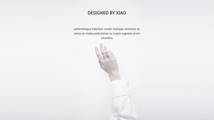 White very simple and cold style ppt template