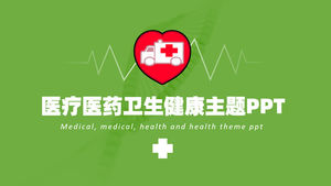 Șablon ppt de temă de sănătate și medicină medicală verde pentru protecția mediului