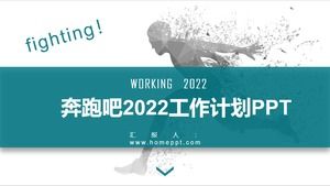 Run it 2020 - modèle ppt de plan de travail du Nouvel An de résumé de fin d'année