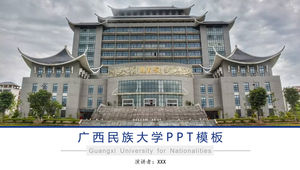 Modelo ppt geral para defesa de tese da Universidade de Guangxi para Nacionalidades