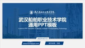 Modèle général ppt pour la soutenance de thèse du Collège professionnel et technique de la construction navale de Wuhan