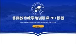 Universitatea de Știință și Tehnologie Electronică din Guilin, șablon ppt de teze de educație pentru apărare